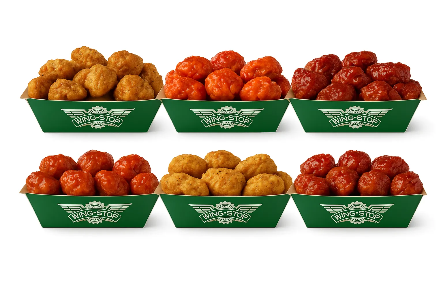 100 chicken wings with fries and sauces.