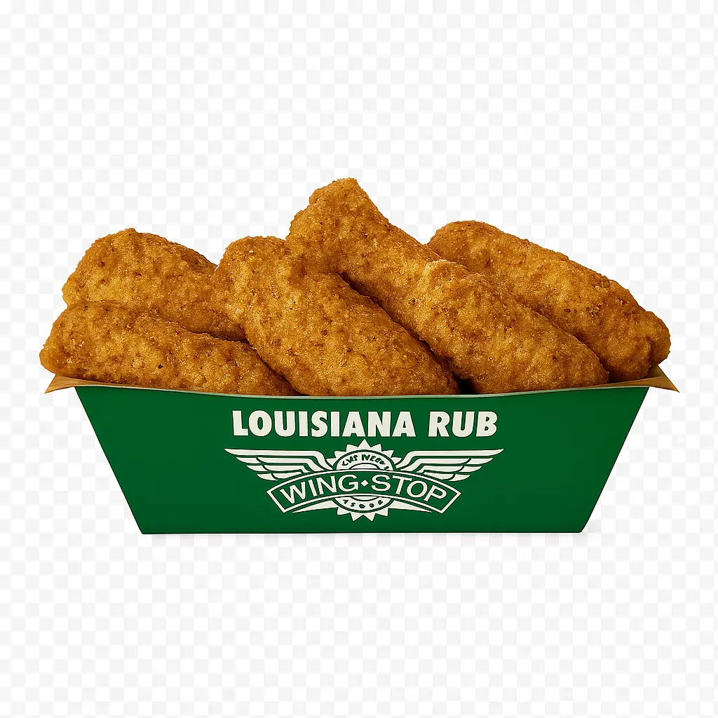 Wings with Louisiana dry rub.