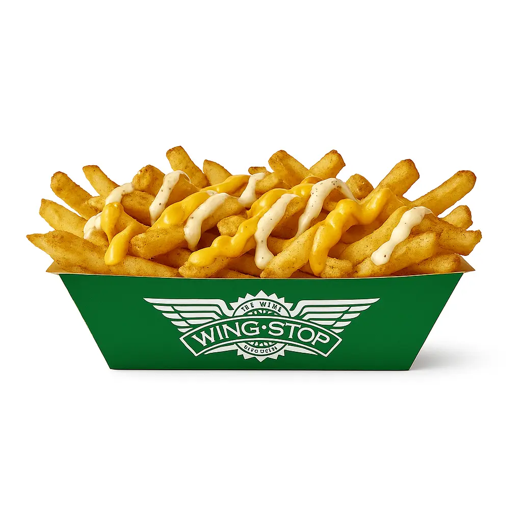 Fries with Cajun seasoning, cheese, and ranch.