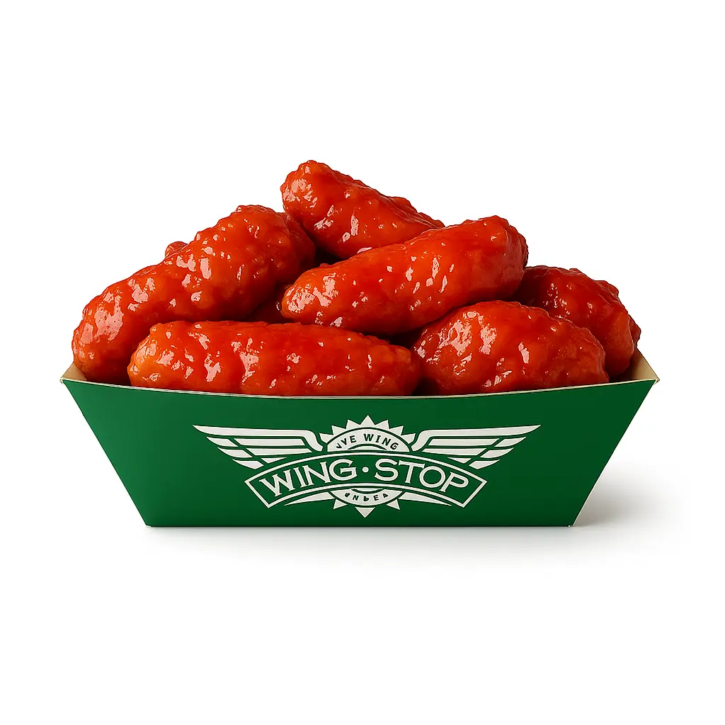 Wings with original hot sauce.