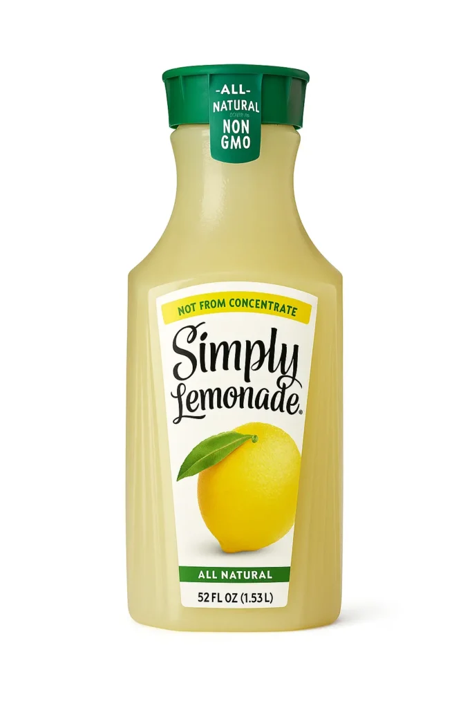 Bottle of Simply Lemonade.